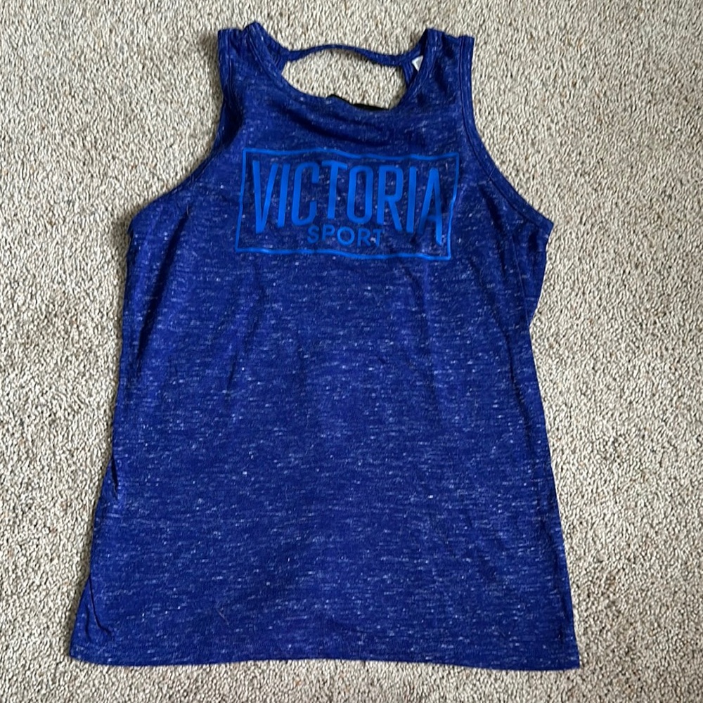 Victoria's Secret Blue Tank Top with Rounded Neckline